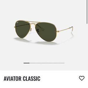 Ray-Ban Aviator Sunglasses Gold Frame with Green Lenses